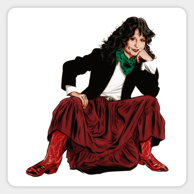 Jessi Colter - An illustration by Paul Cemmick Sticker by PLAYDIGITAL2020